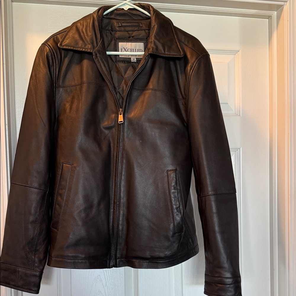 Excell Brown Leather Men's Jacket
